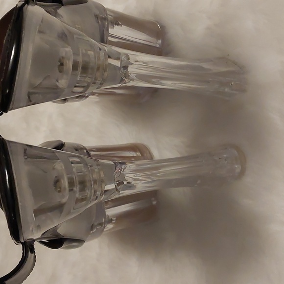 Black and clear platform heels - Picture 4 of 12